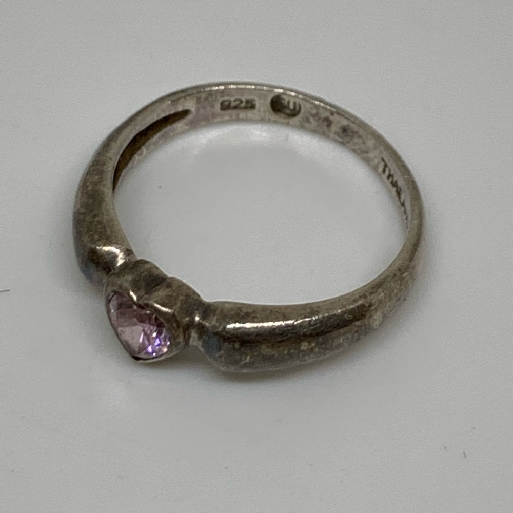 Vintage 925 Sterling Dainty Heart Ring